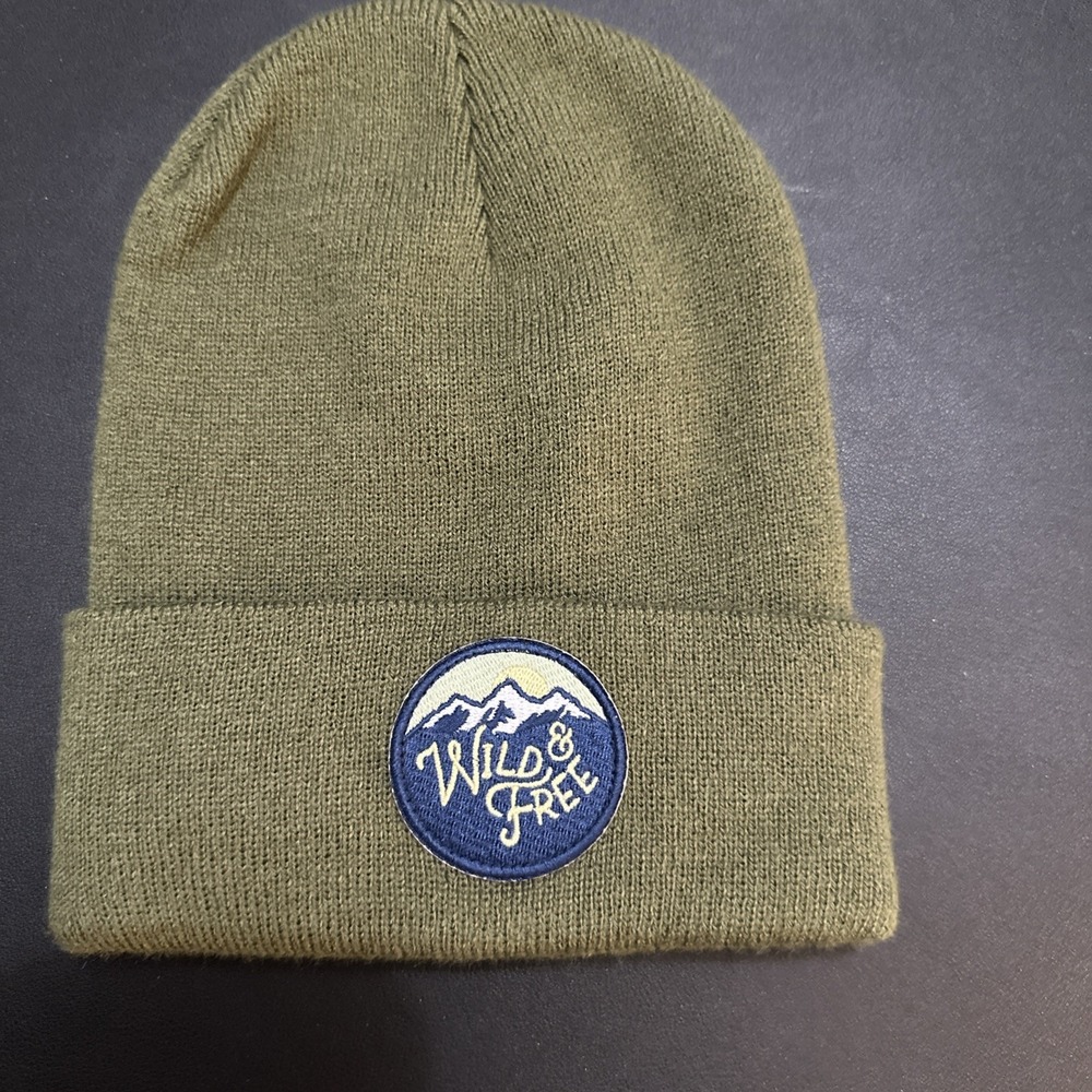 Seaslope Olive Green Knit Cap Watch Stay Wild USA Osfa One Size Beanie!